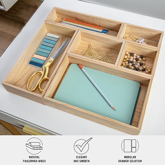Martha Stewart Wood Desktop Organizer