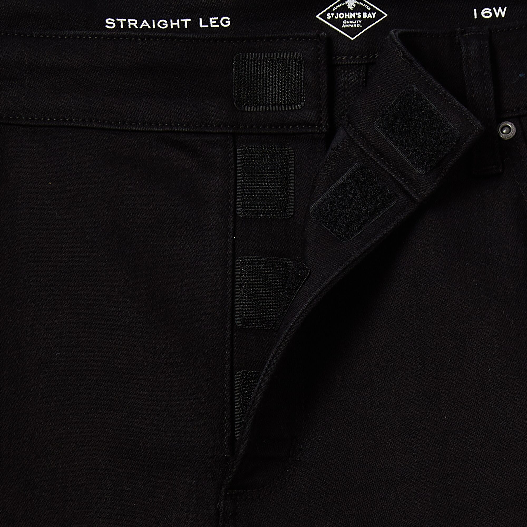 St. John's Bay Secretly Slender Womens Plus Mid Rise Adaptive Hidden Access Opening Straight Leg Jean