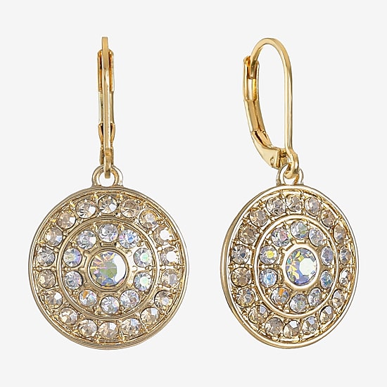 Monet Jewelry Womens Glass Round Drop Earrings