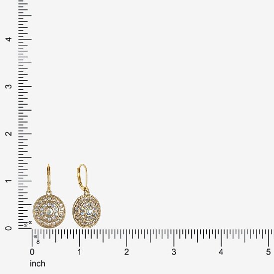 Monet Jewelry Womens Glass Round Drop Earrings