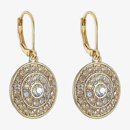 Monet Jewelry Womens Glass Round Drop Earrings