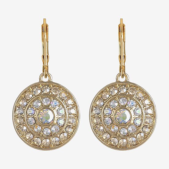 Monet Jewelry Womens Glass Round Drop Earrings
