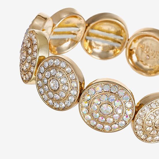 Monet Jewelry Womens Glass Round Stretch Bracelet