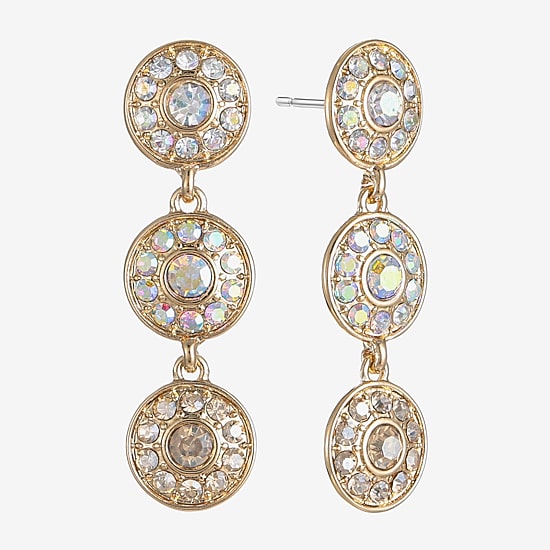 Monet Jewelry Womens Glass Round Hypoallergenic Drop Earrings