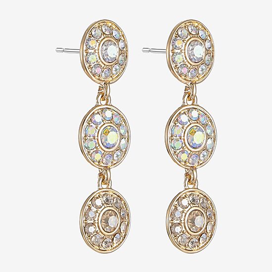 Monet Jewelry Womens Glass Round Hypoallergenic Drop Earrings
