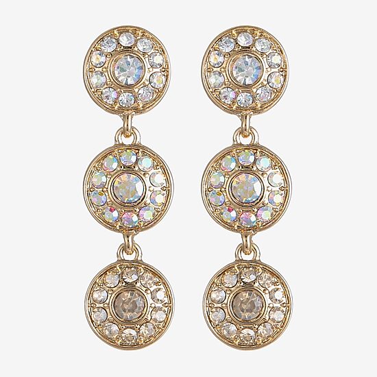Monet Jewelry Womens Glass Round Hypoallergenic Drop Earrings