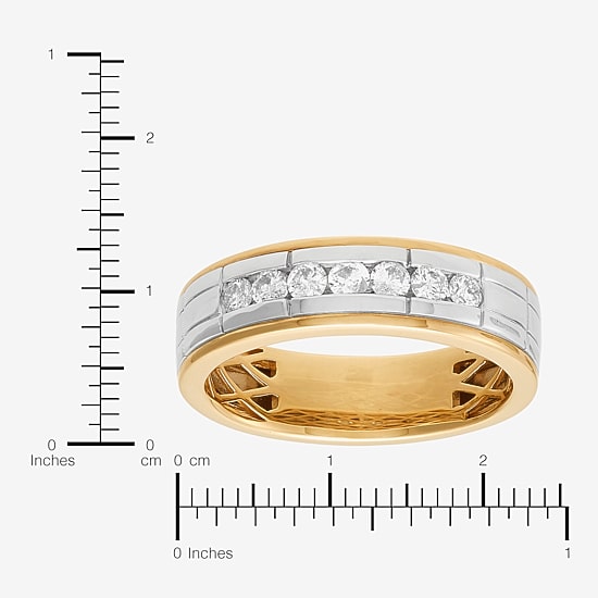Limited Quantities! Mens 1/2 CT. T.W. Natural White Diamond 10K Two Tone Gold Fashion Ring