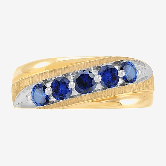 Limited Quantities! Mens 3/8 CT. T.W. Lab Created Blue Sapphire 10K Gold Fashion Ring