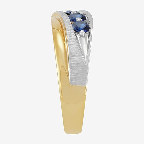 Limited Quantities! Mens 3/8 CT. T.W. Lab Created Blue Sapphire 10K Gold Fashion Ring