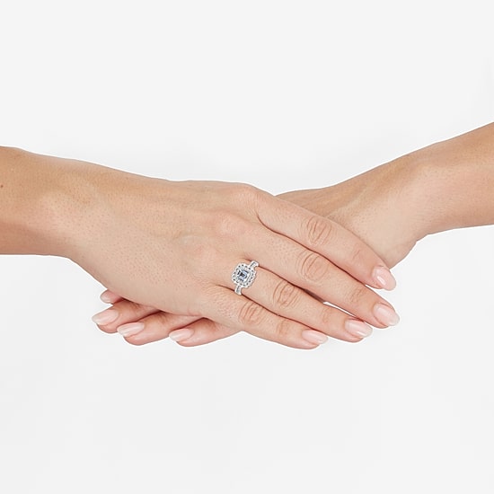 Limited Quantities! Womens 7/8 CT. T.W. Genuine Blue Aquamarine 14K Gold Cocktail Ring