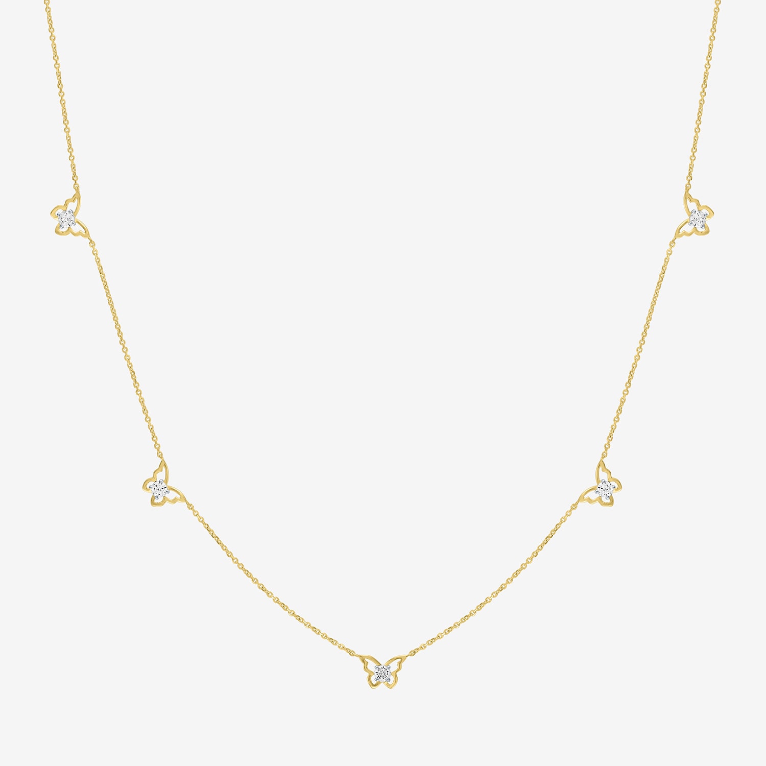 (G-H / Si2-I1) Womens 10K Gold 18 Inch Cable Chain Necklace