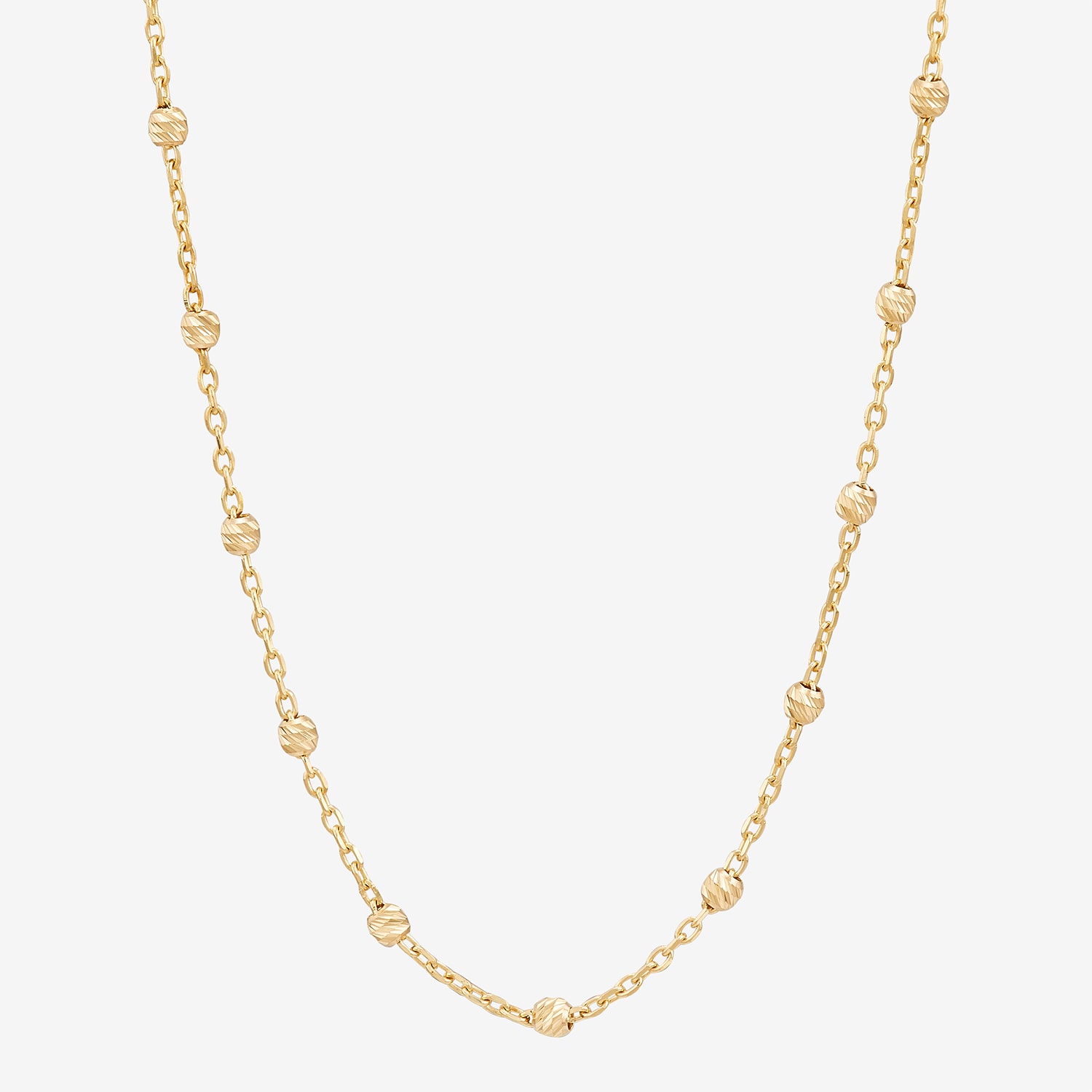 Womens 10K Gold 18 Inch Chain Necklace