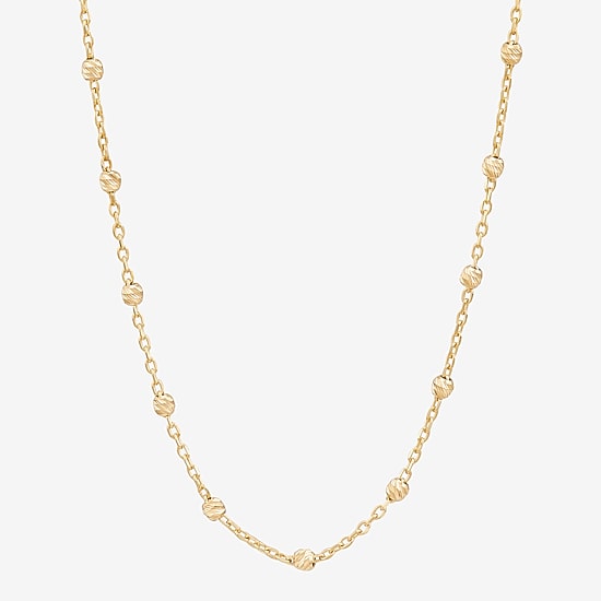 Womens 10K Gold 18 Inch Chain Necklace