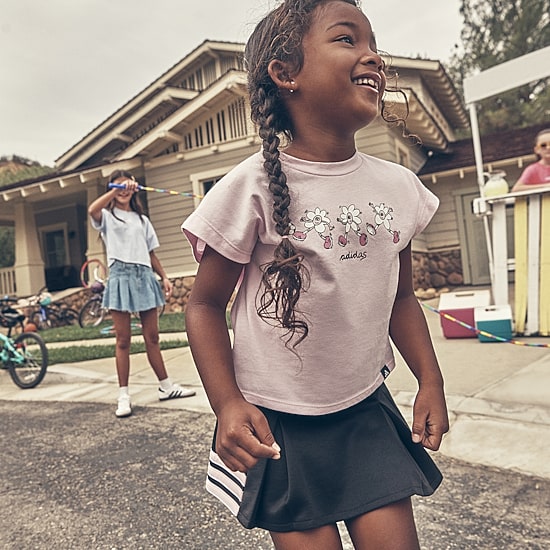 adidas Little Girls Jersey 2-pc. Skort Set