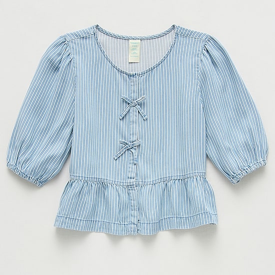 Thereabouts Little & Big Kid Girls Crew Neck 3/4 Sleeve Blouse