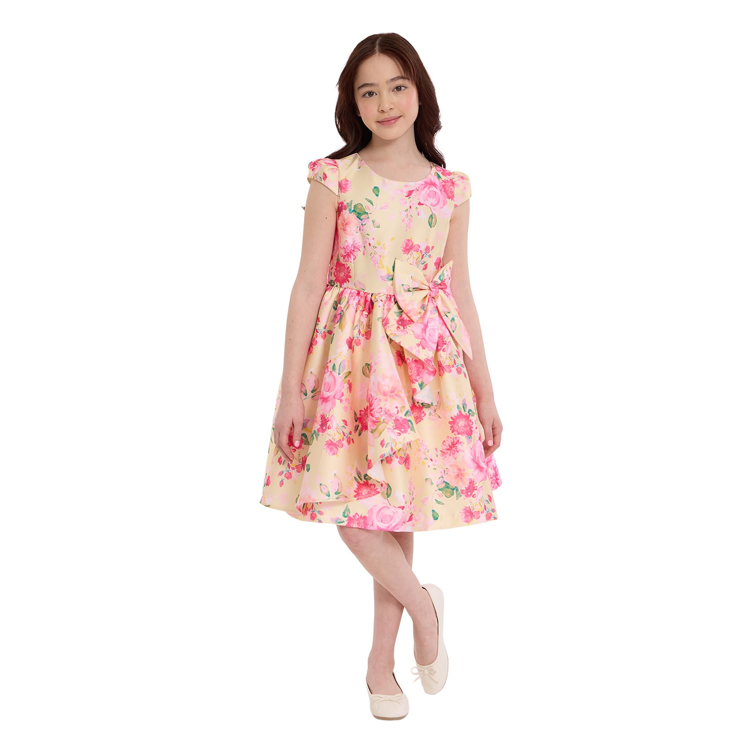 Bonnie Jean Big Kid Girls Cap Short Sleeve Fit + Flare Dress