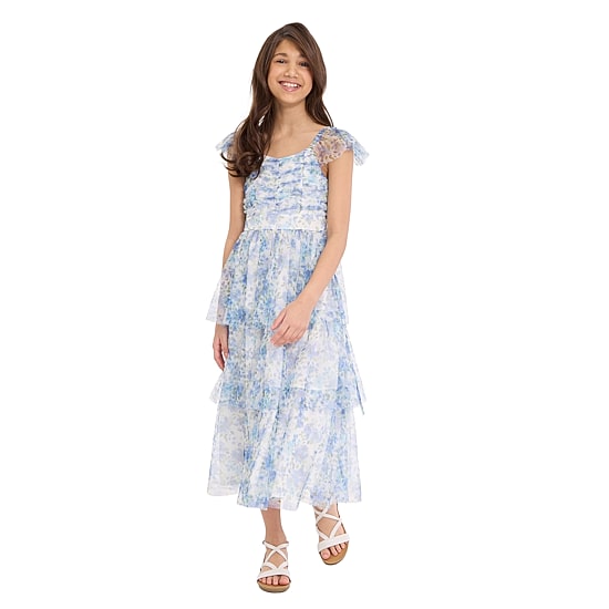 Bonnie Jean Little & Big Kid Girls Cap Sleeveless Floral Maxi Dress