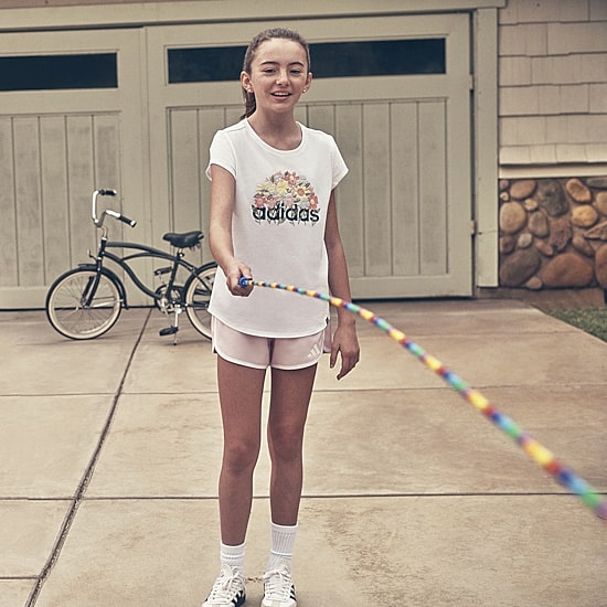 adidas Big Kid Girls Mid Rise Running Short