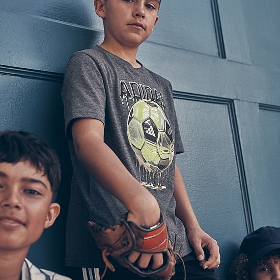 adidas Big Kid Boys Crew Neck Short Sleeve Regular Fit Graphic T-Shirt