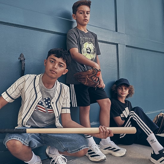 adidas Big Kid Boys Crew Neck Short Sleeve Regular Fit Graphic T-Shirt