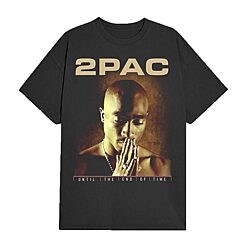 Novelty Tupac Mens Crew Neck Short Sleeve Regular Fit Graphic T