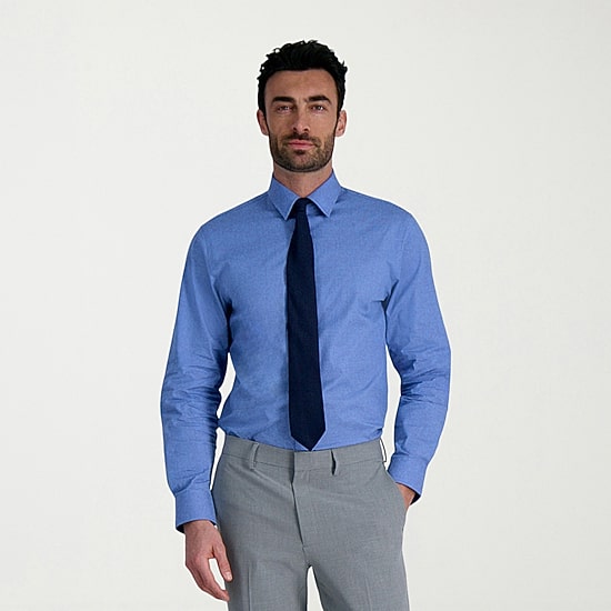 Haggar Premium Comfort Mens Classic Fit Easy Care Long Sleeve Dress Shirt