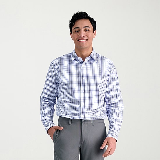 Haggar Premium Comfort Mens Classic Fit Easy Care Long Sleeve Dress Shirt