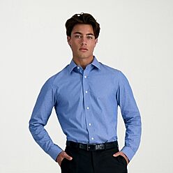 athletic fit dress shirts jcpenney Van Heusen Everyday Defense Stain Shield Fitted Mens Modern Fit Stretch  Fabric Wrinkle Free Long Sleeve Dress Shirt