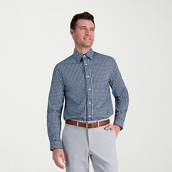 Haggar Premium Comfort Mens Slim Fit Easy Care Long Sleeve Dress Shirt