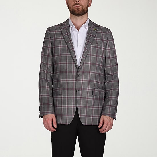 CRICKETEER™ Mens Plaid Stretch Fabric Regular Fit Sport Coat