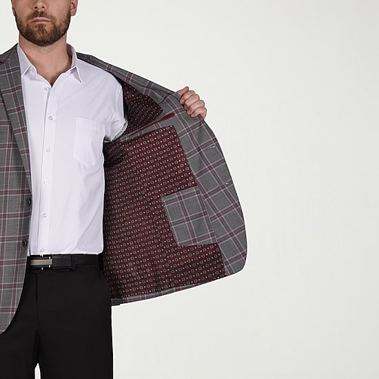 CRICKETEER™ Mens Plaid Stretch Fabric Regular Fit Sport Coat