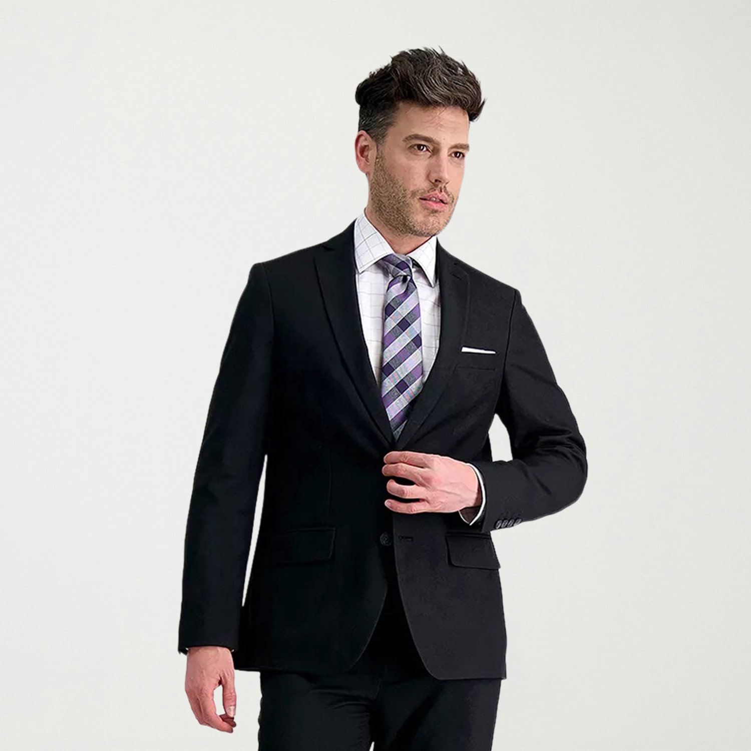 Haggar Smart Wash With Repreve Mens Stretch Fabric Slim Fit Suit Jacket
