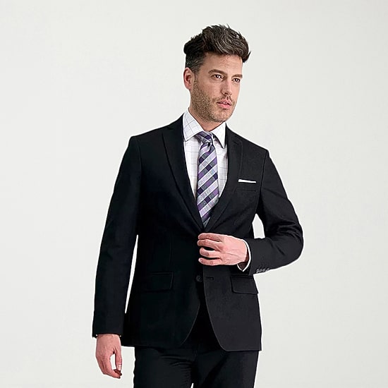 Haggar Smart Wash With Repreve Mens Stretch Fabric Slim Fit Suit Jacket