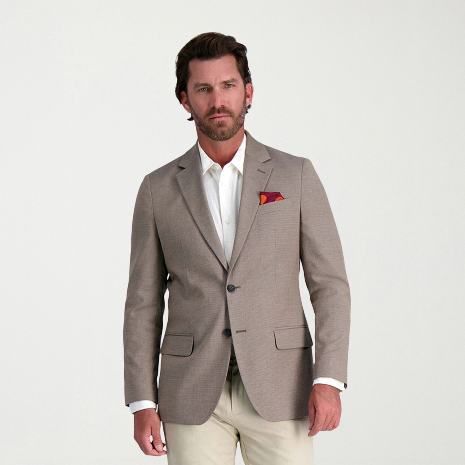 Haggar JMH Tailored Mini Dobby Mens STRETCH FABRIC Modern Fit Sport Coat