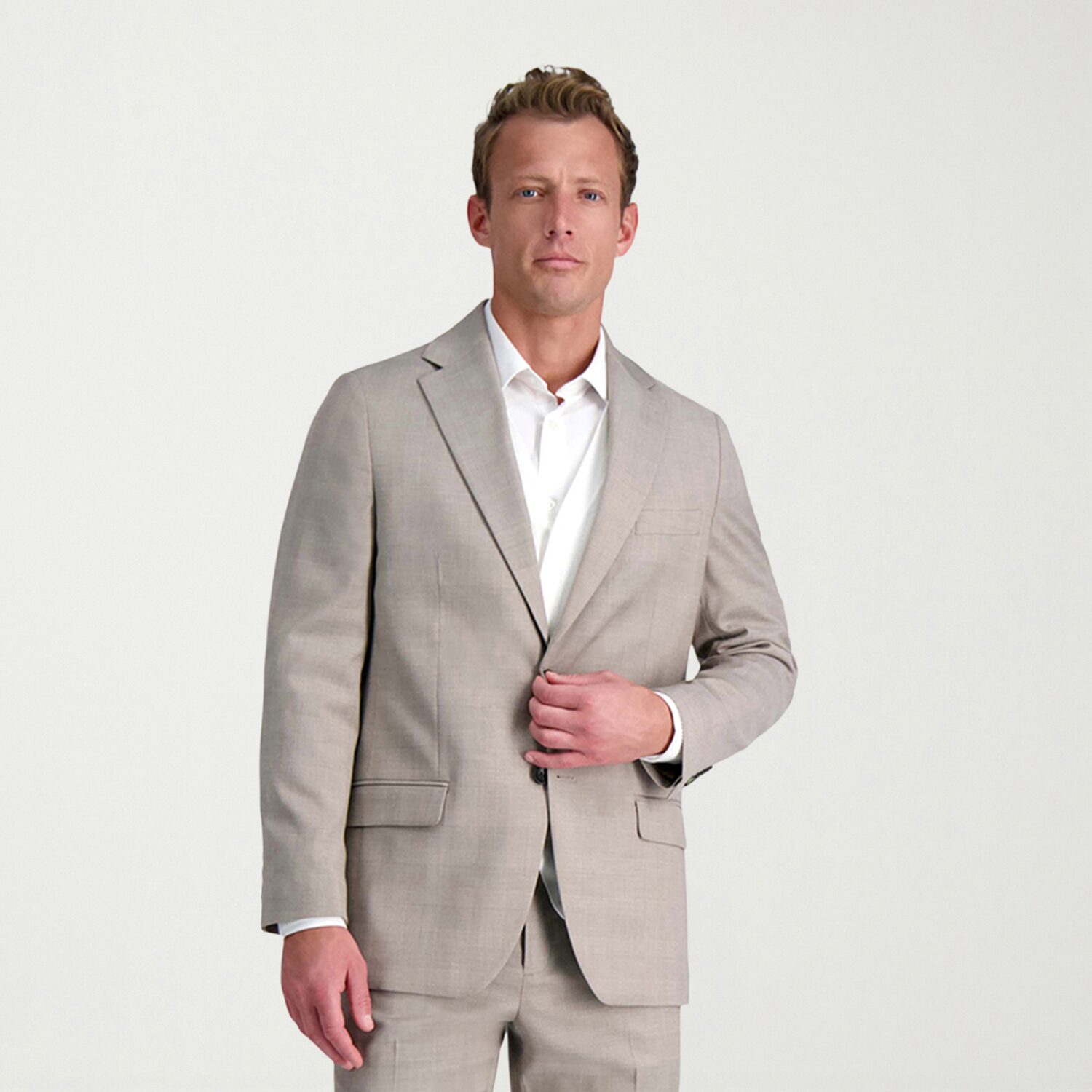 Haggar JMH Tailored Glen Plaid Mens STRETCH FABRIC Modern Fit Suit Jacket