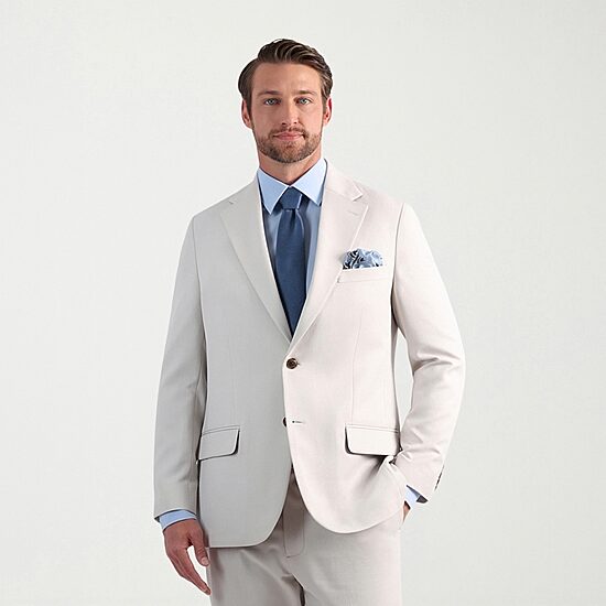 Haggar Smart Wash With Repreve Houndstooth Mens Stretch Fabric Classic Fit Suit Jacket