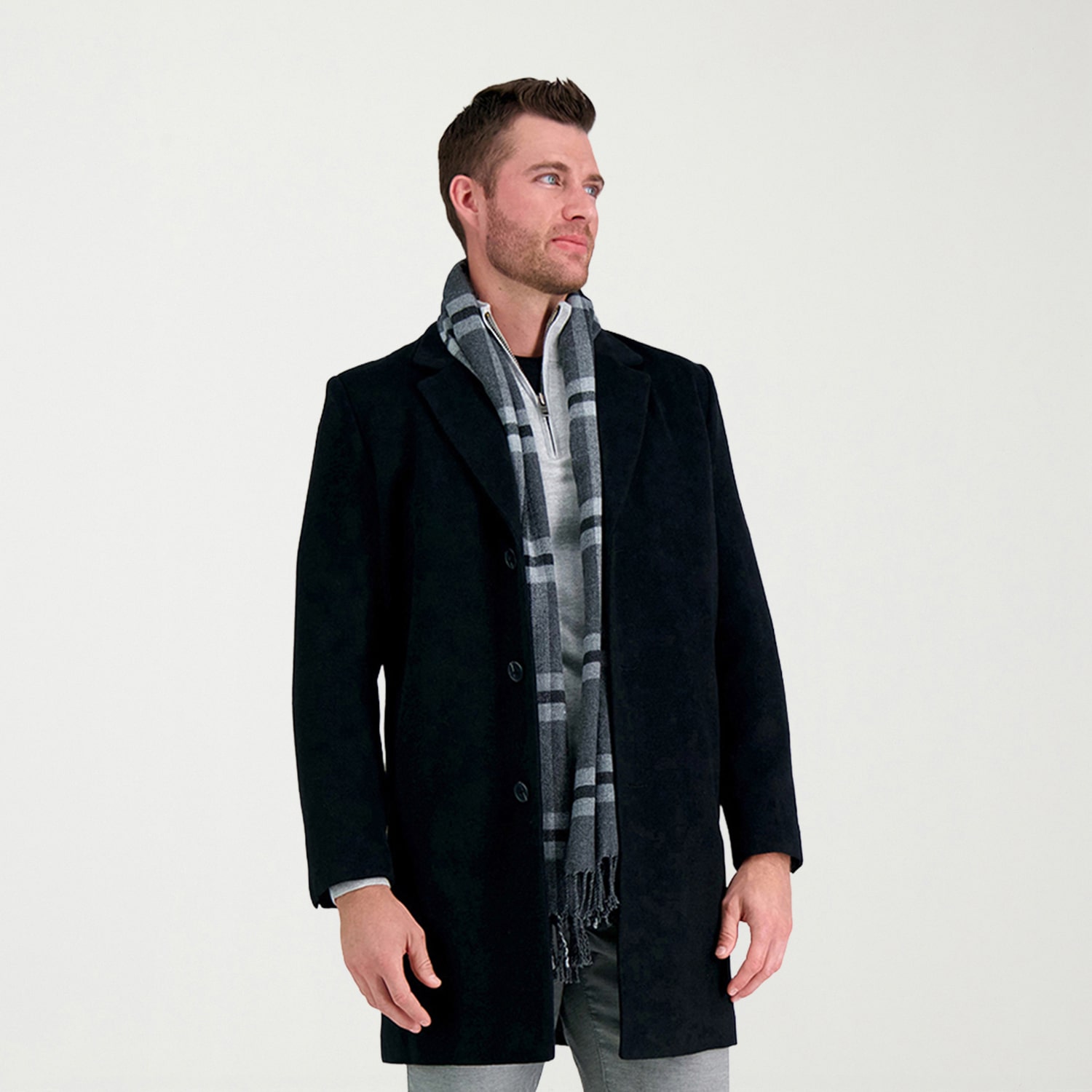 Haggar Premium Mens Lightweight Topcoat Coat