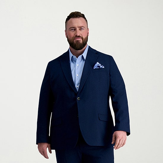 Haggar JMH Tailored Mens Stretch Fabric Modern Fit Big and Tall Suit Jacket