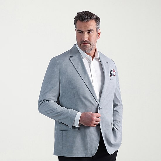 Haggar JMH Mens Big and Tall Geometric Stretch Fabric Classic Fit Sport Coat