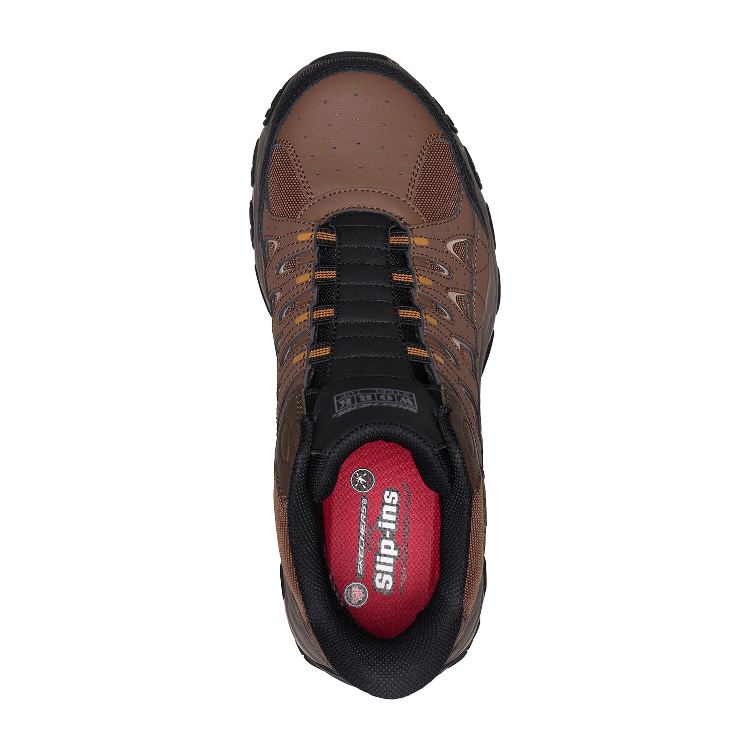 Skechers Hands Free Slip-Ins Afterburn Mens Round Steel Toe Work Shoes