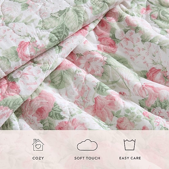Laura Ashley Sweet Memories 3-pc. Reversible Quilt Set