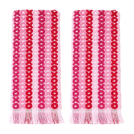 Saturday Knight Xoxo Jacquard 2-pc. Hand Towel