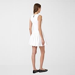 jcpenney short white dresses white short sleeve dresses ZAPAKA Women Pleated Work Dress with Short  Sleeves Ivory Business Casual Dress, Ivory / US10