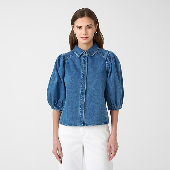 RM Rebecca Minkoff Womens Elbow Sleeve Blouse