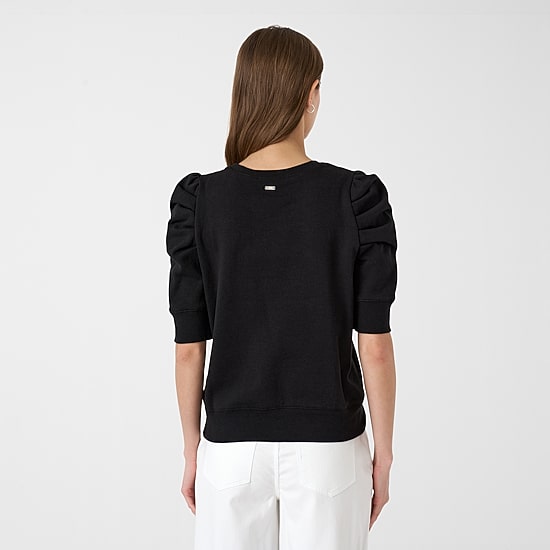 RM Rebecca Minkoff Womens Round Neck Elbow Sleeve Blouse