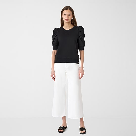 RM Rebecca Minkoff Womens Round Neck Elbow Sleeve Blouse