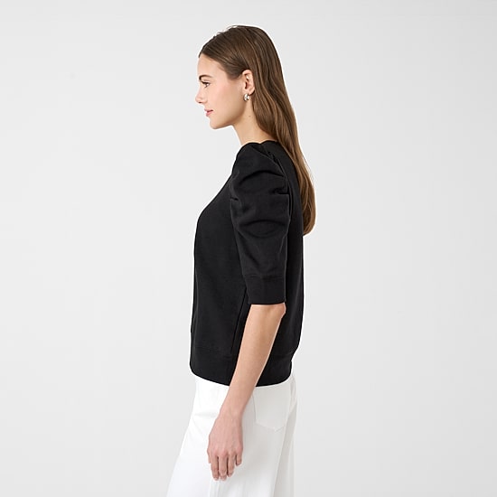 RM Rebecca Minkoff Womens Round Neck Elbow Sleeve Blouse