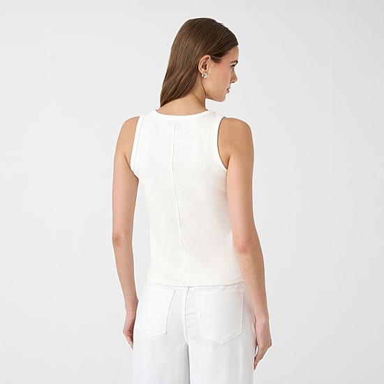 RM Rebecca Minkoff Womens Round Neck Studded Tank Top