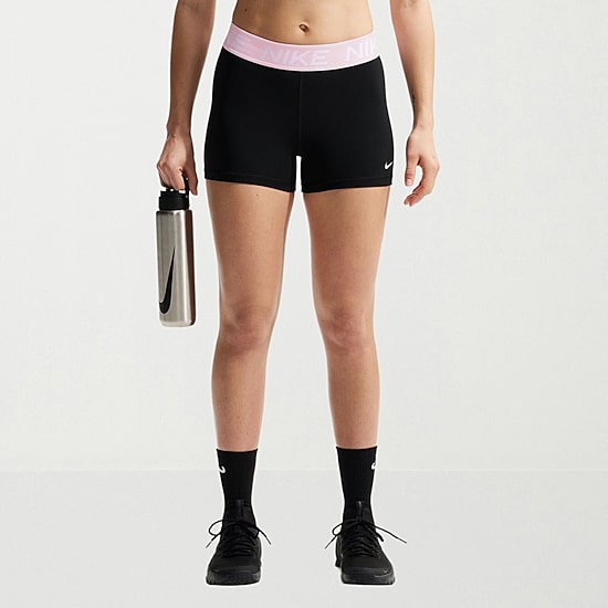 Nike Womens 3" Mid Rise Stretch Fabric Moisture Wicking Quick Dry Bike Short
