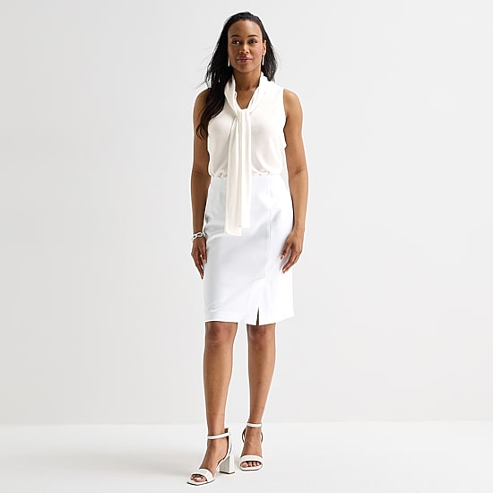 Black Label by Evan-Picone Womens Suit Skirt